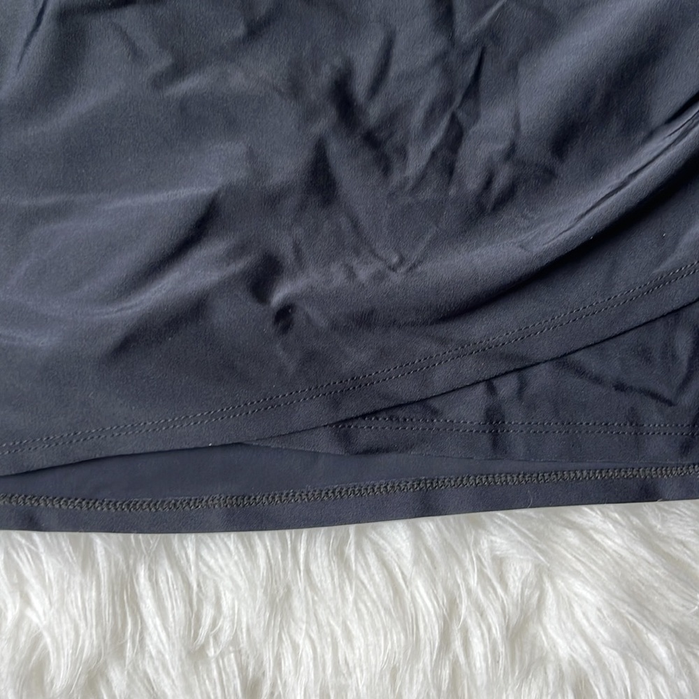 3/$15Women's Swim Skirt Solid Ruched Swimsuits Side Slit Pull Tie Small - Picture 2 of 9